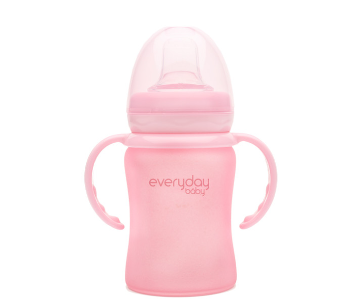 Everyday Baby 10313 150ml Shatter Protected Glass Sippy Cup - Rose Pink - Zoom Image