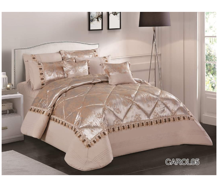 Stargold SG-CJL2002 Comforter Set Of 8 Pieces - Beige - Zoom Image