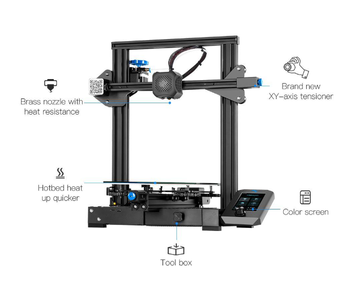 Creality Ender 3-V2 3D printer - Black - Zoom Image 2