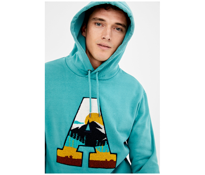 Springfield 009602488 XXL Sweatshirt for Men - Turquoise - Zoom Image 3