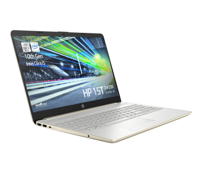 HP 15T-DW200 15.6 Inch HD Intel Core i5-1035G1 Processor 8GB RAM 256GB SSD Intel UHD Graphics Windows 10 - Pale Gold and Silver - Zoom Image 2