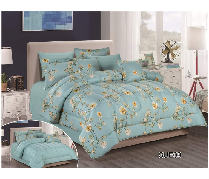 Stargold SG-CJL2003 Comforter Set Of 8 Pieces - Mint Blue - Zoom Image