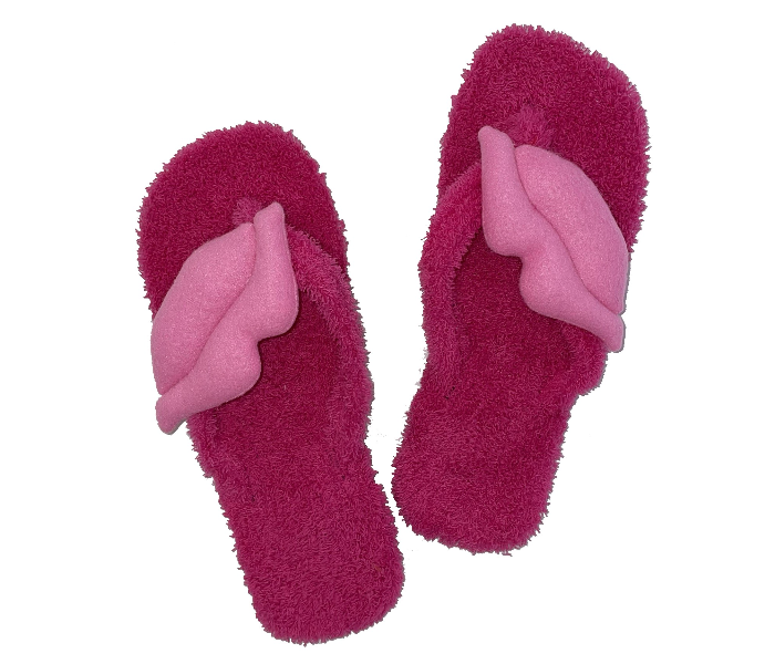 Casual LFV101 US 10 Daily Wear Soft Flat Home Slippers for Women - Dark Pink - Zoom Image