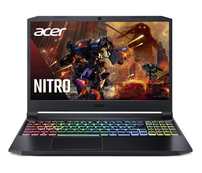 Acer Nitro 5 AN515-55-709E 15.6 Inch FHD Intel Core i7-10750H Processor 32GB RAM 1TB SSD 6GB GTX 1660Ti Graphics Dos with Headset Mouse Mousepad - Black - Zoom Image 1