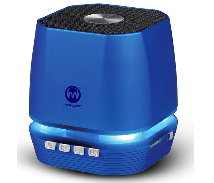 Microdigit MRS263T Mini Bluetooth Speaker - Blue and Black - Zoom Image