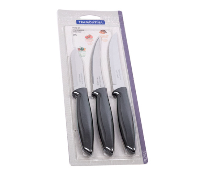 Tramontina 234980400 Set of 3 Pieces Plenus Knife Set - Black - Zoom Image