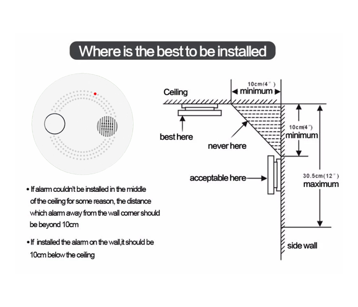 Marrath Smart Wi-Fi Smoke Sensor And Fire Alarm - White - Zoom Image 4