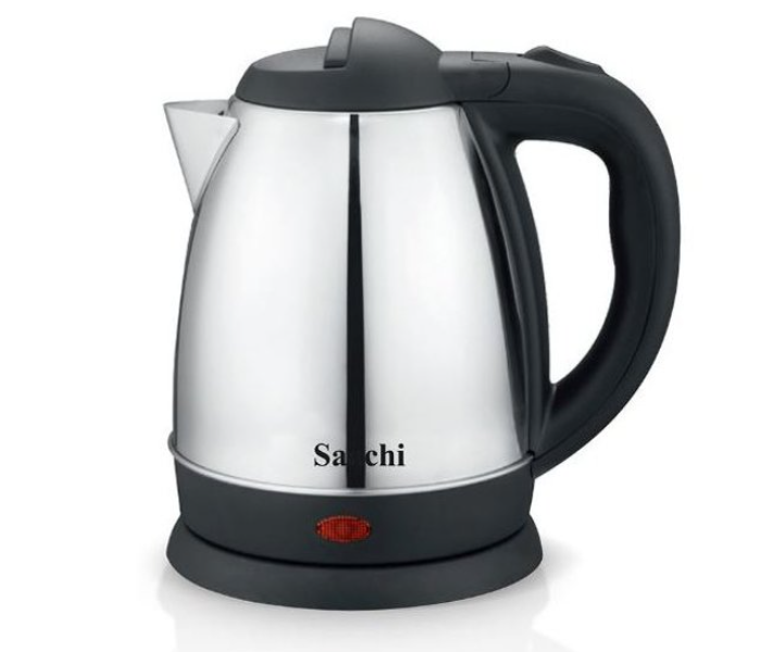 Saachi KT7721 1400W 1.2 Litre Stainless Steel Electric Kettle - Black and Silver - Zoom Image