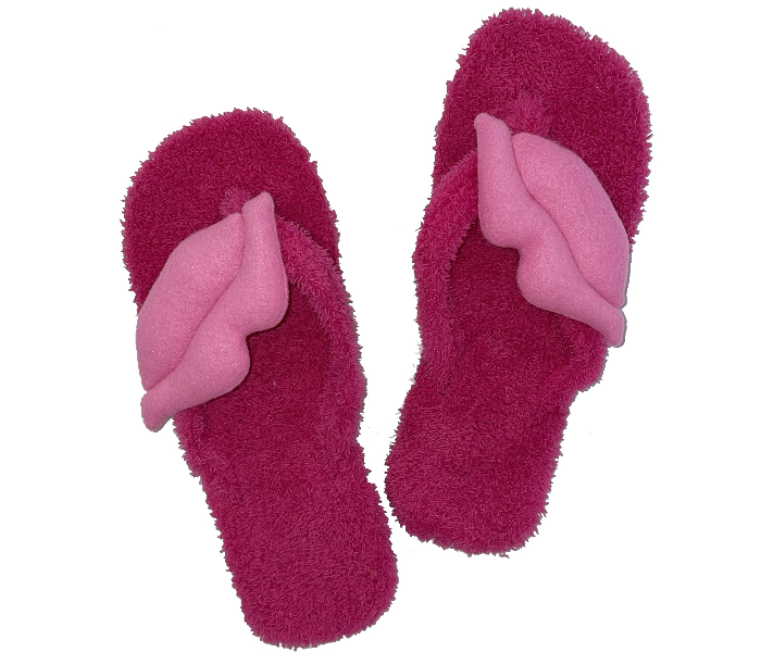 Casual LFV101 US 06 Daily Wear Soft Flat Home Slippers for Women - Dark Pink - Zoom Image