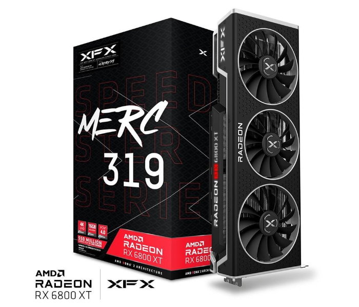 XFX RX-68XTACBD9 Speedster MERC319XFX Radeon RX 6800XT Speedster MERC319 16GB GDDR6 Gaming Graphics Card - Zoom Image