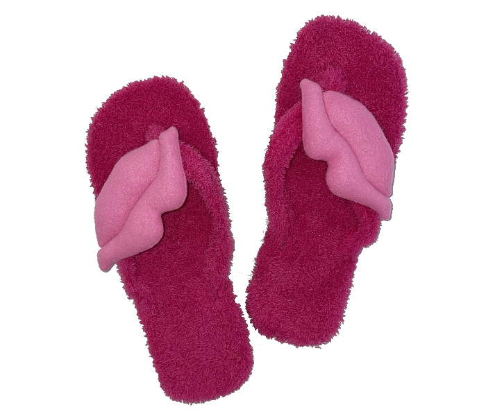 Casual LFV101 US 07 Daily Wear Soft Flat Home Slippers for Women - Dark Pink - Zoom Image