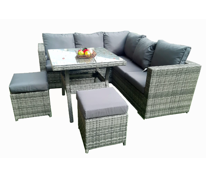 Attractive SLS0002 183cm x 183cm L Shape Sofa with Square Table - Grey - Zoom Image