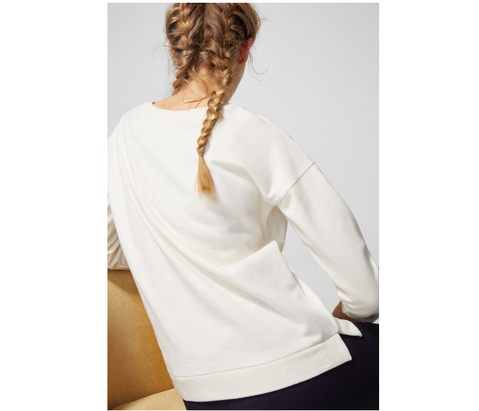 Springfield 108502697 Medium Sweat Shirt for Women - White - Zoom Image 4