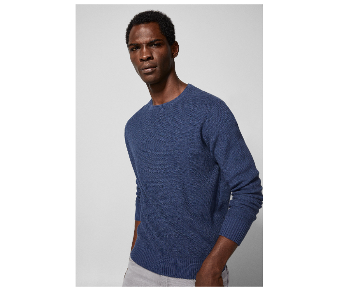 Springfield 003425813 Medium Basic Winter Knitwear for Men - Medium Blue - Zoom Image 2