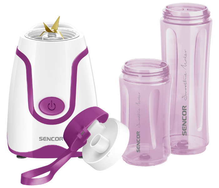 Sencor SBL 2205VT 600ml Impact Resistant Smoothie Maker Bottles - Violet and White(duplicate) - Zoom Image 2