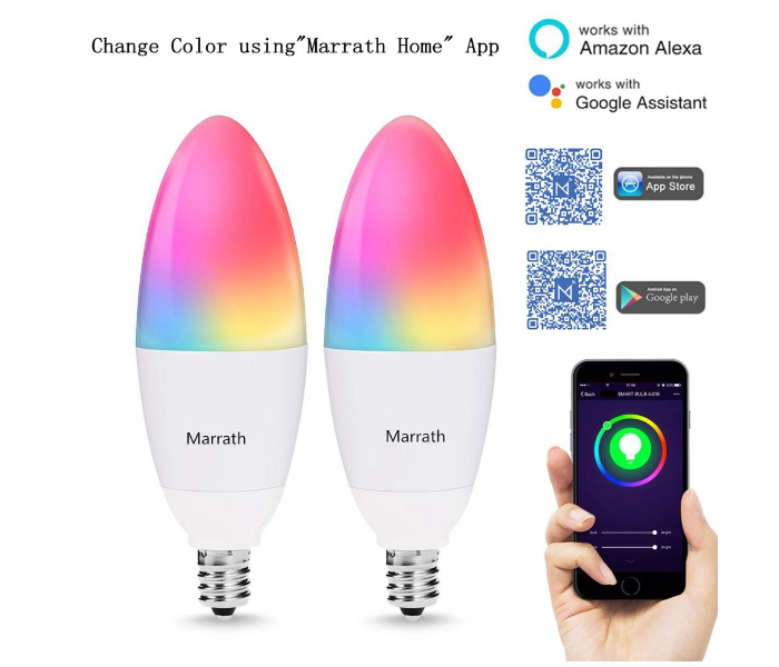 Marrath Smart Wi-Fi 16 Million Colour Rgbw E14 Candle Chandelier Light  - Zoom Image 1