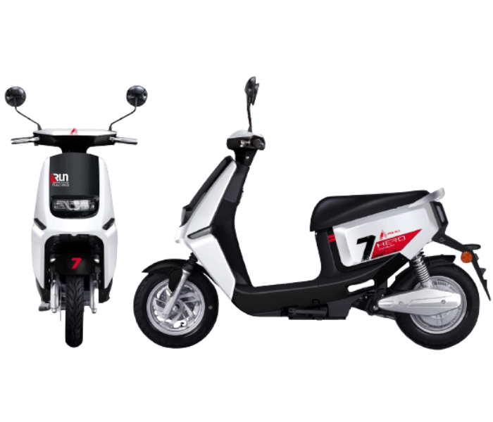 For All 1800W Hero Electric Scooter - Black and White - Zoom Image 1