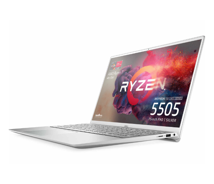 Dell Inspiron 5505 15.6 inch FHD AMD Ryzen 7 4700U 8-core Processor 16GB RAM 256GB SSD AMD Radeon Graphics Windows 10 Home 64 - Platinum Silver - Zoom Image 4