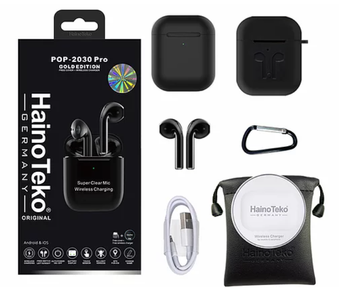 Haino Teko POP-2030 Pro Gold edition Bluetooth Airpod - Black - Zoom Image 3