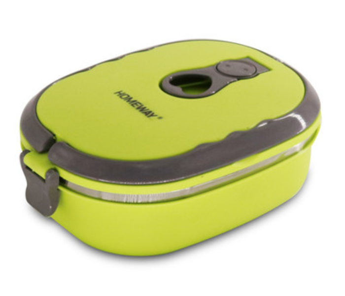 Homeway HW3450 900ml Stainless Steel Lunch Box - Green - Zoom Image