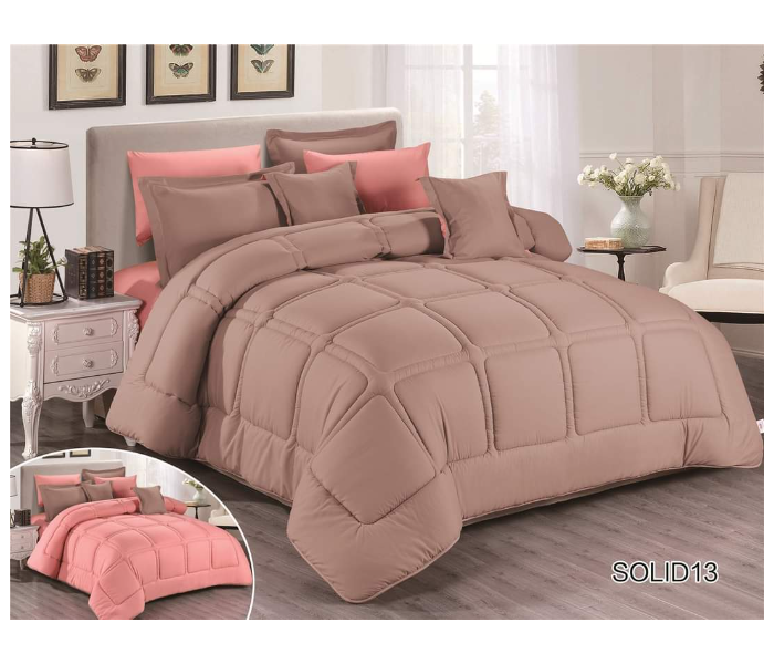 Stargold SG-CJL2004 Comforter Set Of 8 Pieces - Pink and Beige - Zoom Image