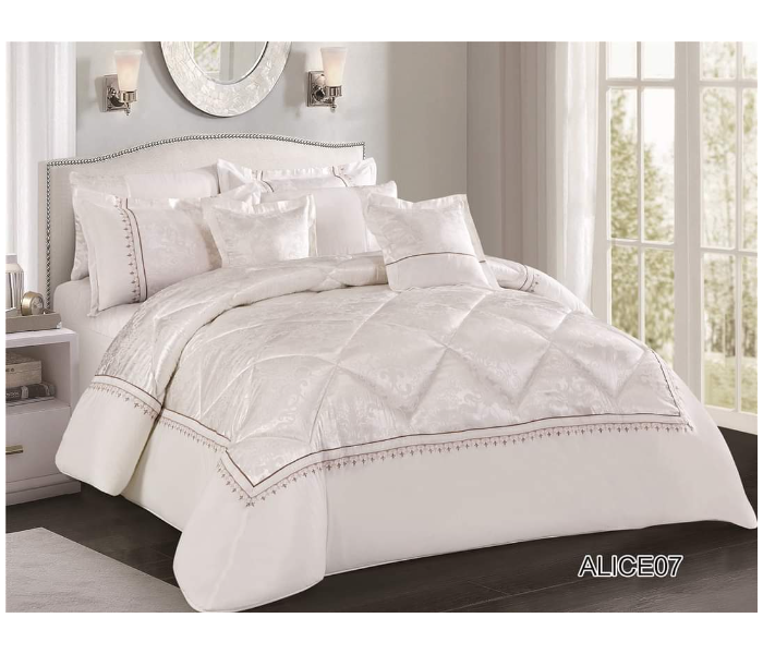 Stargold SG-CJL2001 Comforter Set Of 8 Pieces - White - Zoom Image