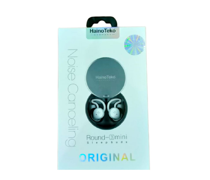 Haino Teko Round 3 Mini Sleep Buds Bluetooth Earphone - Black - Zoom Image 2