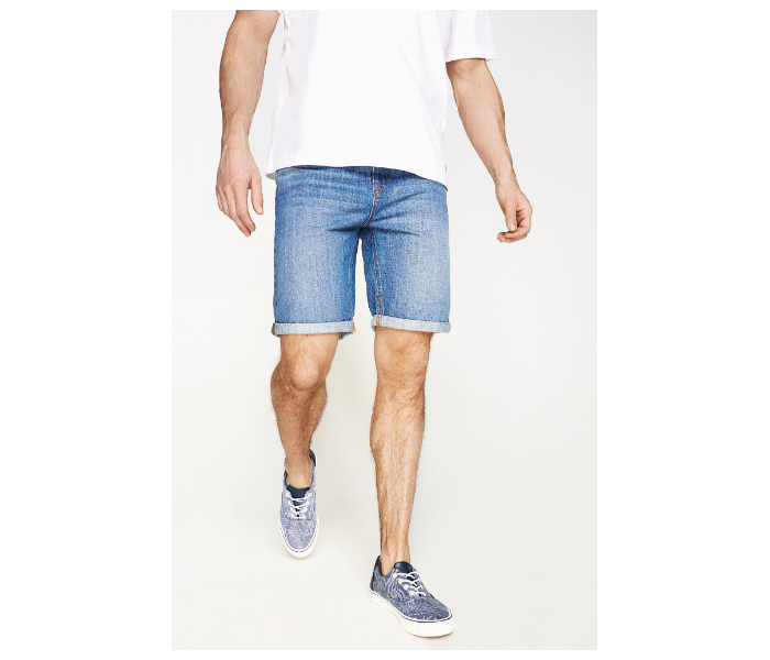 Springfield 001338218 EU30 Denim Bermudas for Men - Light Blue - Zoom Image 3