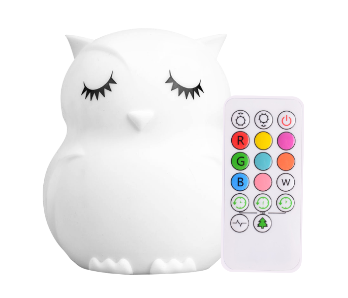 LumiPets 1823 Owl with Remote Control for Kids - White - Zoom Image