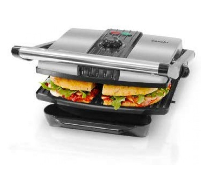 Saachi NL-SW-1507 Sandwich Maker and Grill - Silver - Zoom Image 2