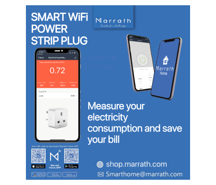 Marrath Smart Wi-Fi Plug To Control Devices and Daily Report Energy Usage - Zoom Image 4