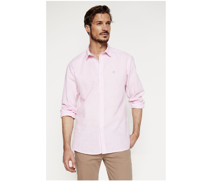 Springfield 099320470 XXL Linen Shirt for Men - Pink - Zoom Image 3