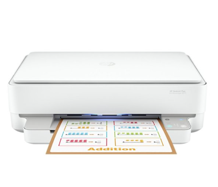 HP DeskJet Plus Ink Advantage 6075 All-in-One Wireless Inkjet Printer - White - Zoom Image