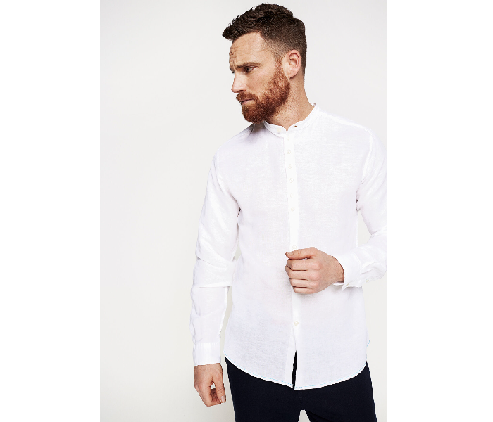 Springfield 099333699 XXL Linen Shirt for Men - White - Zoom Image 3