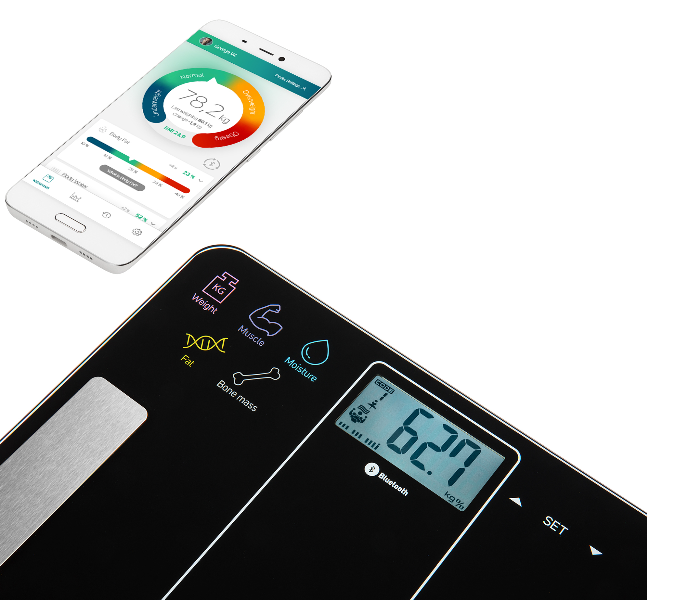 Sencor SBS 8000BK 180Kg Bluetooth Digital Weighing Scale - Black - Zoom Image 4