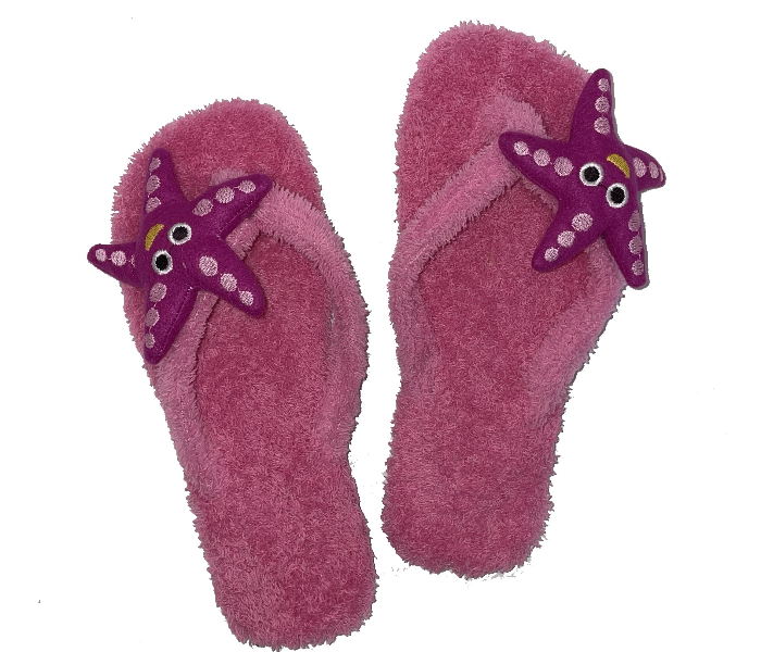 Casual LFV100 US 07 Starfish Design Daily Wear Soft Flat Home Slippers for Women - Pink - Zoom Image