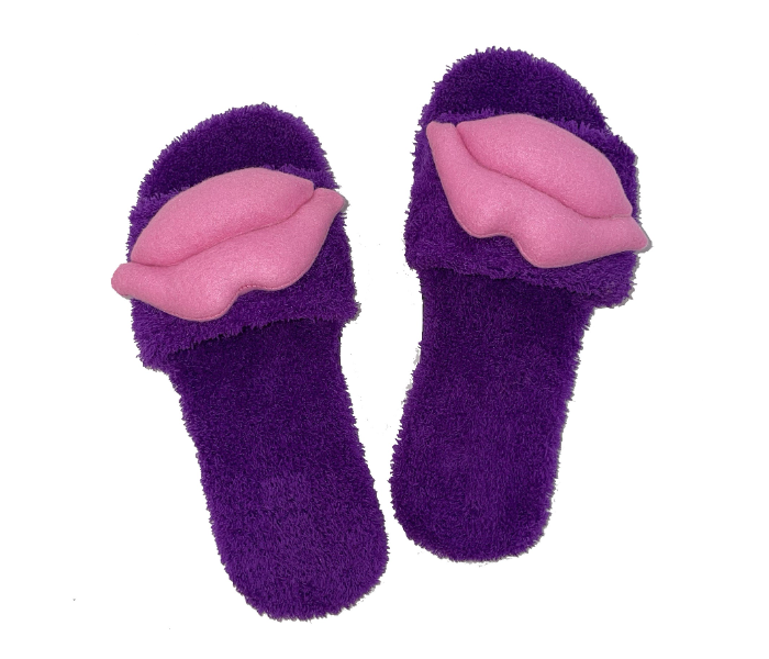 Casual LFO36 US 08 Daily Wear Soft Flat Home Slippers for Women - Dark Purple - Zoom Image