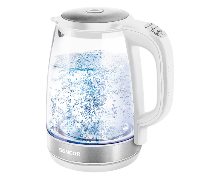 Sencor SWK 2190WH 2200W 2 Litre Glass Kettle - White - Zoom Image 1