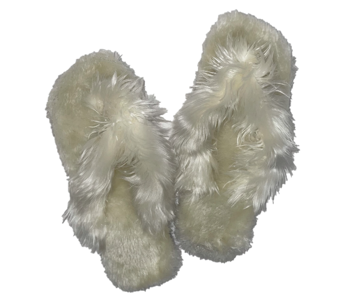 Casual LFV56 US 07 Daily Wear Soft Flat Home Slippers for Women - Off White - Zoom Image