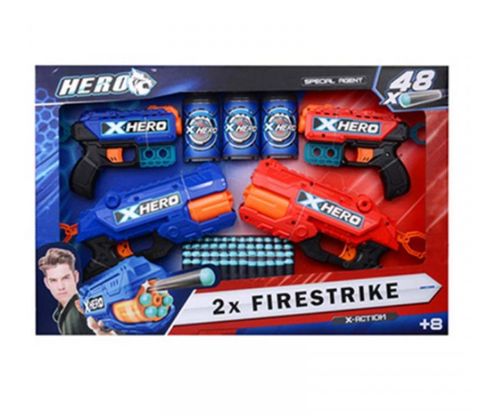 Hero BT6003 Firestrike 4 Blaster Set for Kids - Red and Blue - Zoom Image 2