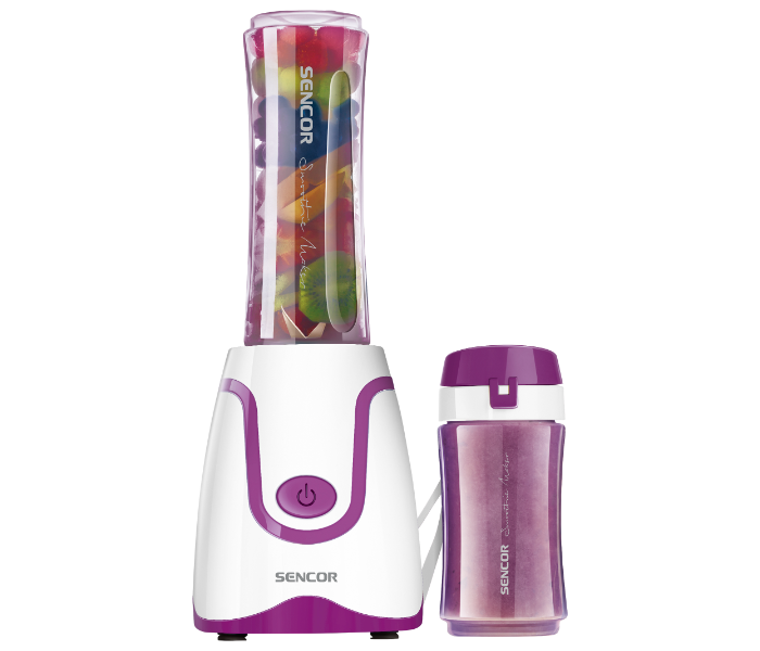 Sencor SBL 2205VT 600ml Impact Resistant Smoothie Maker Bottles - Violet and White(duplicate) - Zoom Image 1