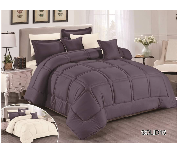 Stargold SG-CJL2004 Comforter Set Of 8 Pieces - Dark Grey and White - Zoom Image