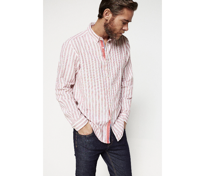 Springfield 099325560 XXL Linen Shirt for Men - Red - Zoom Image 2