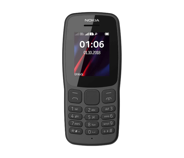 Nokia 106 TA-1114 Dual SIM Mobile Phone - Black - Zoom Image 1