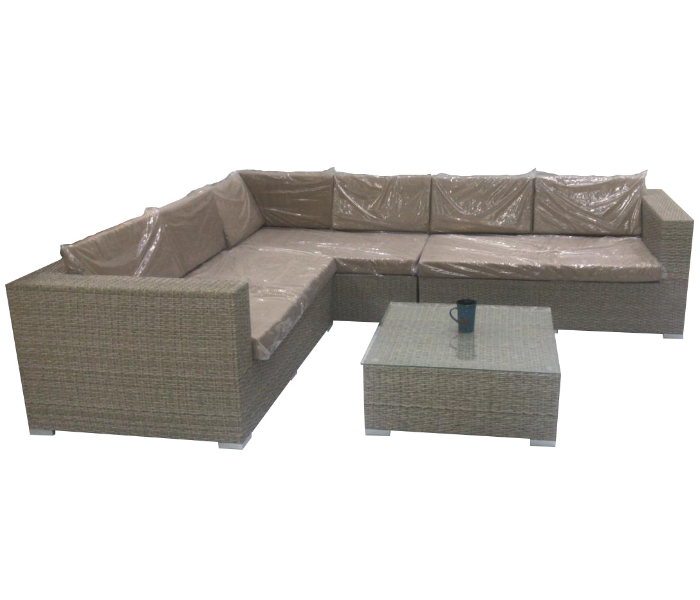 Stylish BLS230280 230cm x 280cm L Shape Sofa Set with Table - Beige - Zoom Image