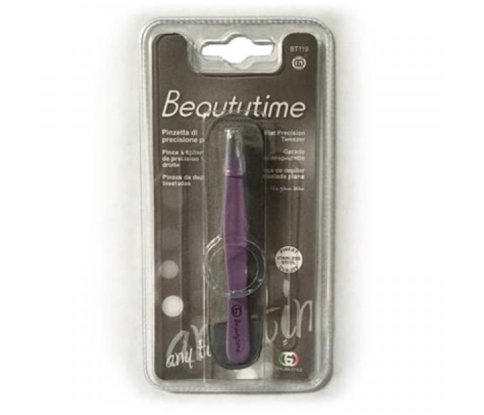 Beautytime BT119 Flat Precision Tweezers - Violet - Zoom Image