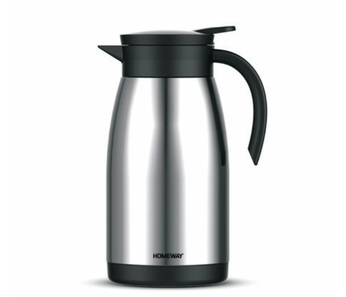 Homeway HW3462 1 Litre Vacuum Coffee Pot - Black and Silver - Zoom Image