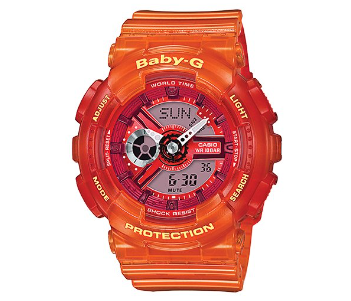 Casio Baby-G BA-110JM-4ADR Orange Dial Analog-Digital Watch For Women - Orange - Zoom Image 1