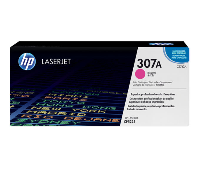 HP CE743A 307A Original LaserJet Toner Cartridge - Magenta - Zoom Image