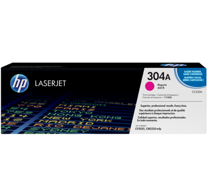 HP CC533A 304A Original LaserJet Toner Cartridge - Magenta - Zoom Image